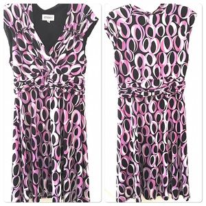 Women's Ruche Dress A-Line Fit & Flare Size 16